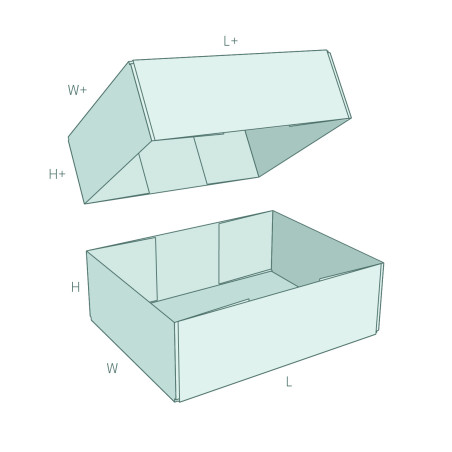 FEFCO 0300 karp - lainepapist pakend 3D eelvaatega | MAZUS
