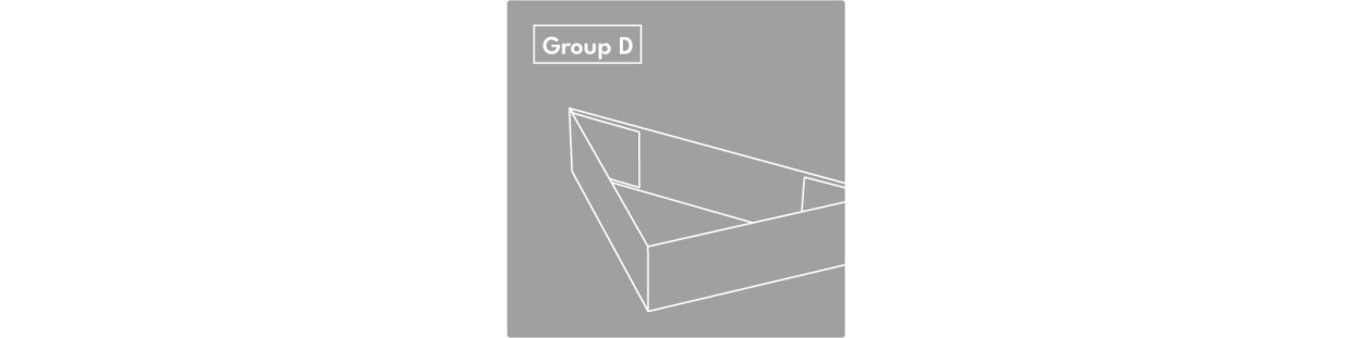 Group D: Non-Long Seam Glued, Non-Rect. Surface